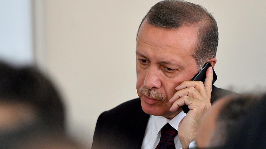 Erdoğan&#039;dan Almanya&#039;daki Türk vatandaşı Ünsal&#039;a telefon