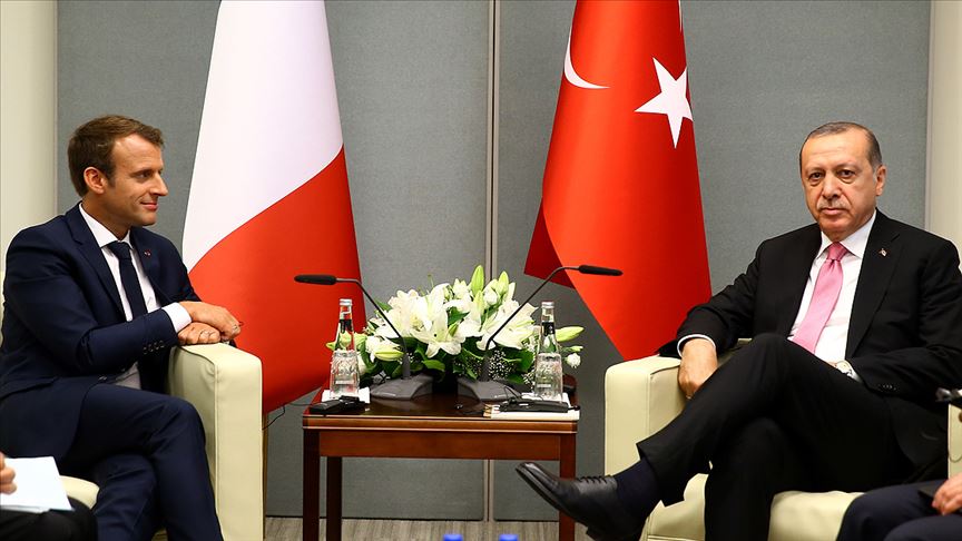 Erdoğan, Macron Barış Pınarı istişaresi