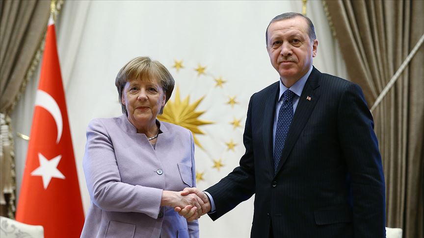 Erdoğan ile Almanya Başbakanı Merkel görüşmesi