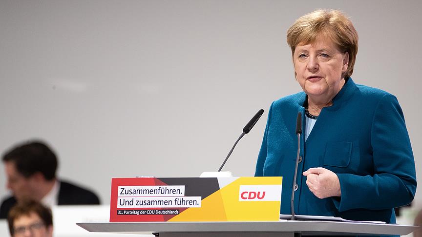 Merkel, CDU genel başkanı olarak son kez konuştu