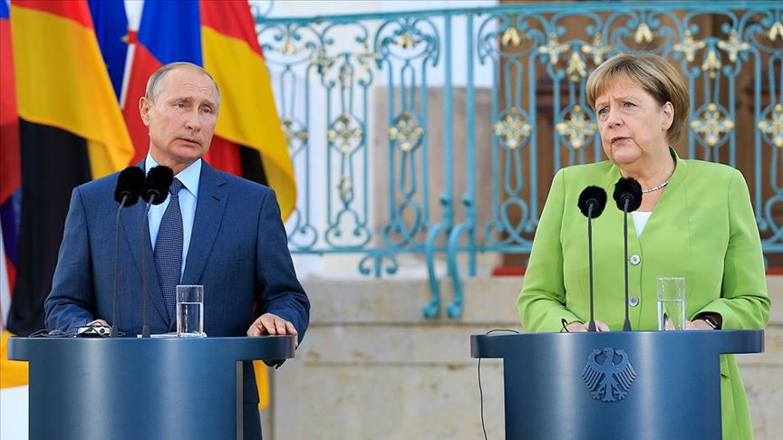 Suriye meselesinde Putin ile Merkel 