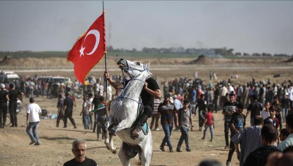 Gazze &#039;Milyonluk Kudüs&#039; gösterisinde Türk bayrağı