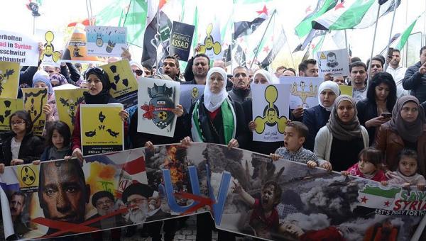 Avusturya&#039;da İdlib protestosu
